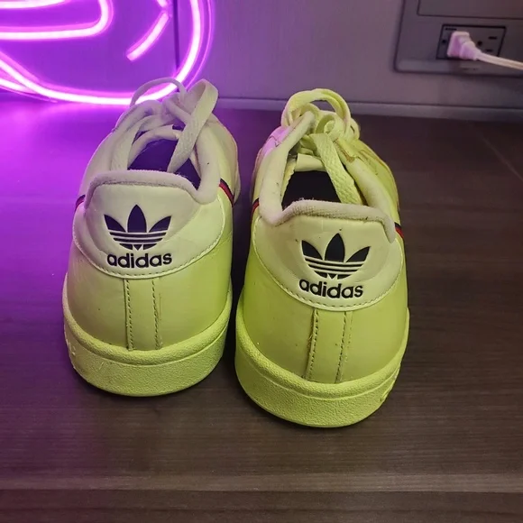 Size 9.5 - Mens adidas Continental 80 Semi-Frozen Yellow 2018 - Picture 5 of 5